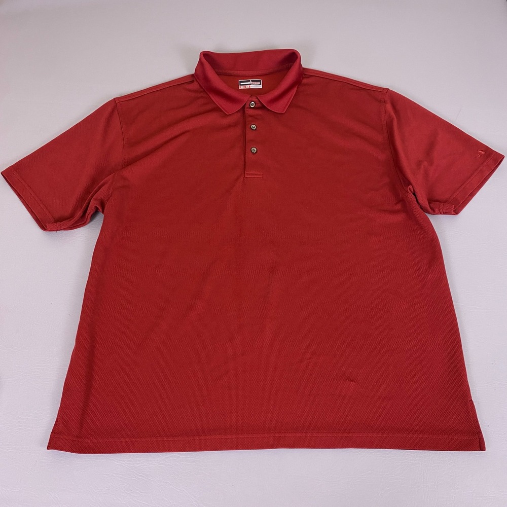 Grand Slam Performance Polo Shirt Men's Size‎ 3X Red Short Sleeve Textured Golf